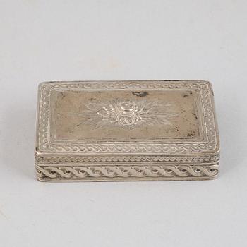 A silver box, probably Hanau, late 19th century.