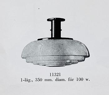 Harald Notini, a pair of ceiling lamps, model "11321", Arvid Böhlmarks Lampfabrik, 1940s.