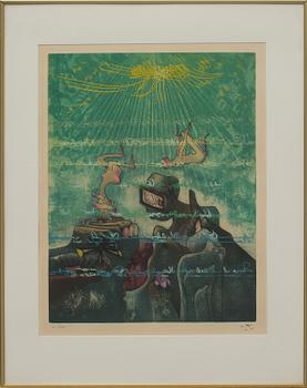 ROBERTO MATTA, färgetsning, signerad och numrerad 41/100.