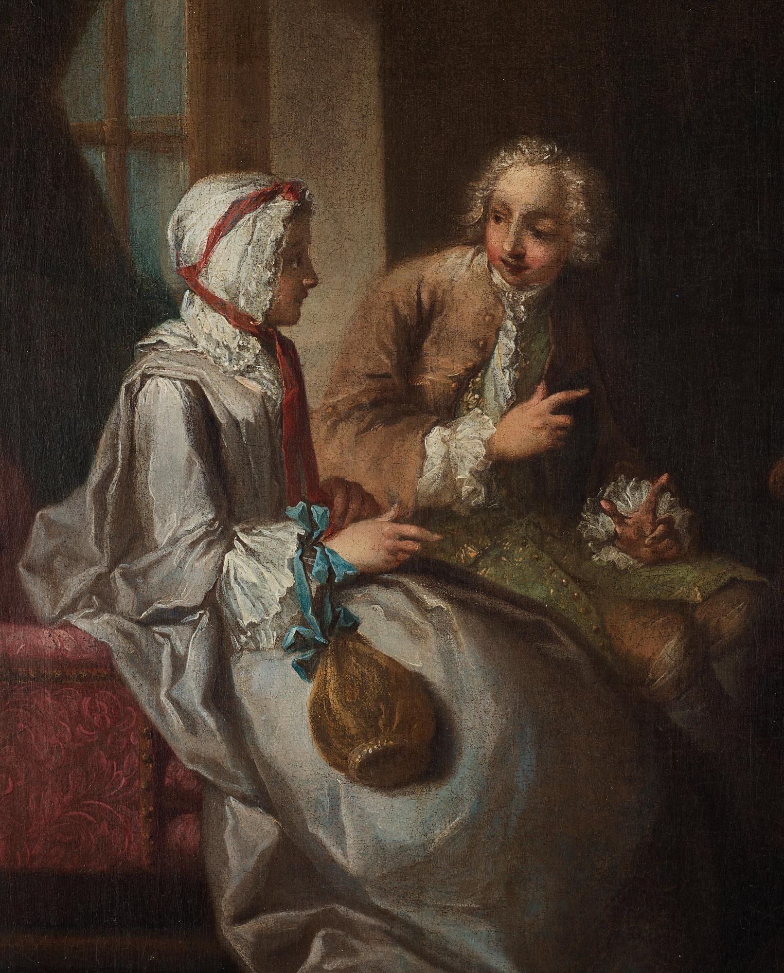 Jean-Baptiste-Simèon Chardin Tillskriven, "Les Fiancées".