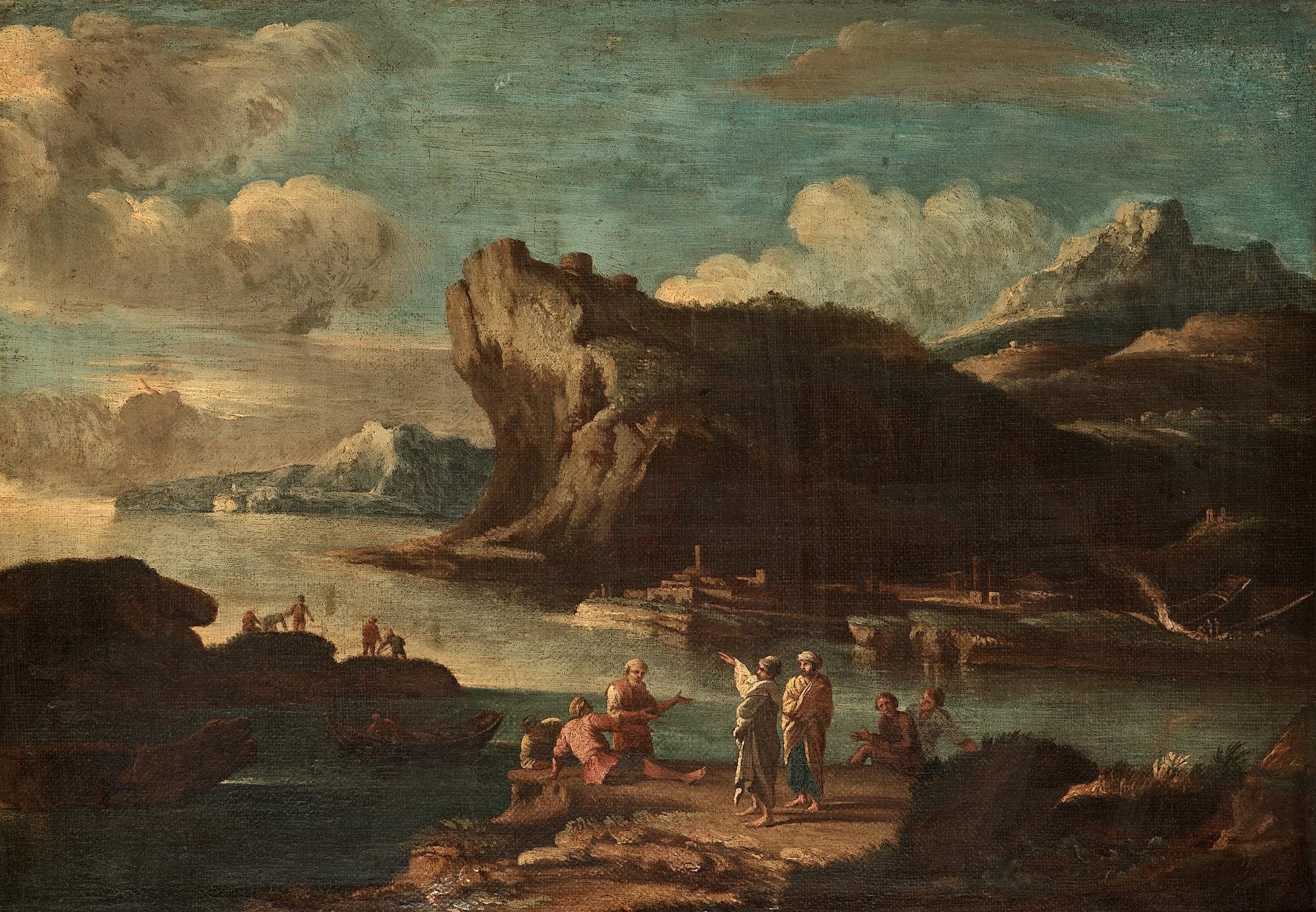 Salvator Rosa Circle of, Italian landscape.