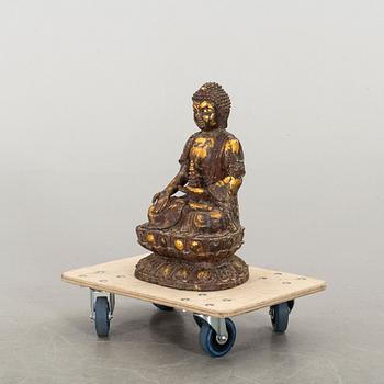 A Ming style gilded bronze Buddha.