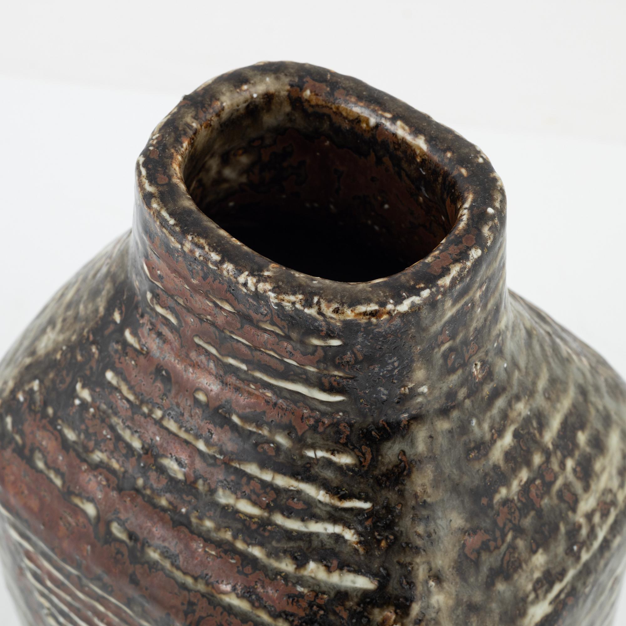 Carl-Harry Stålhane, a unique stoneware vase, Rörstrand, Sweden.