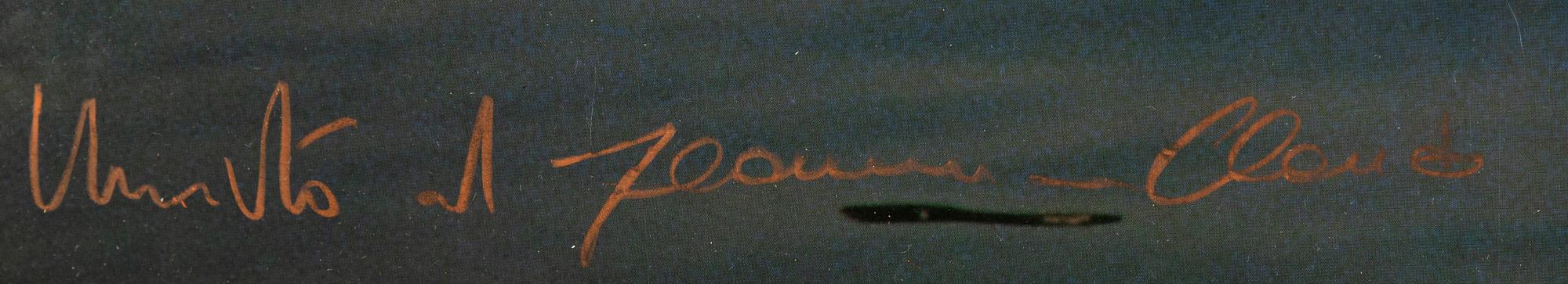 CHRISTO & JEANNE-CLAUDE, offset with fabric, signed.