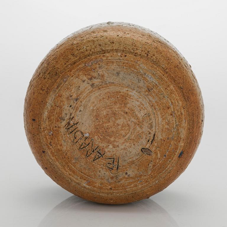 Paul Envalds, skålar, 2 st, chamotte, signerade PE, Arabia. 1960-70-tal.