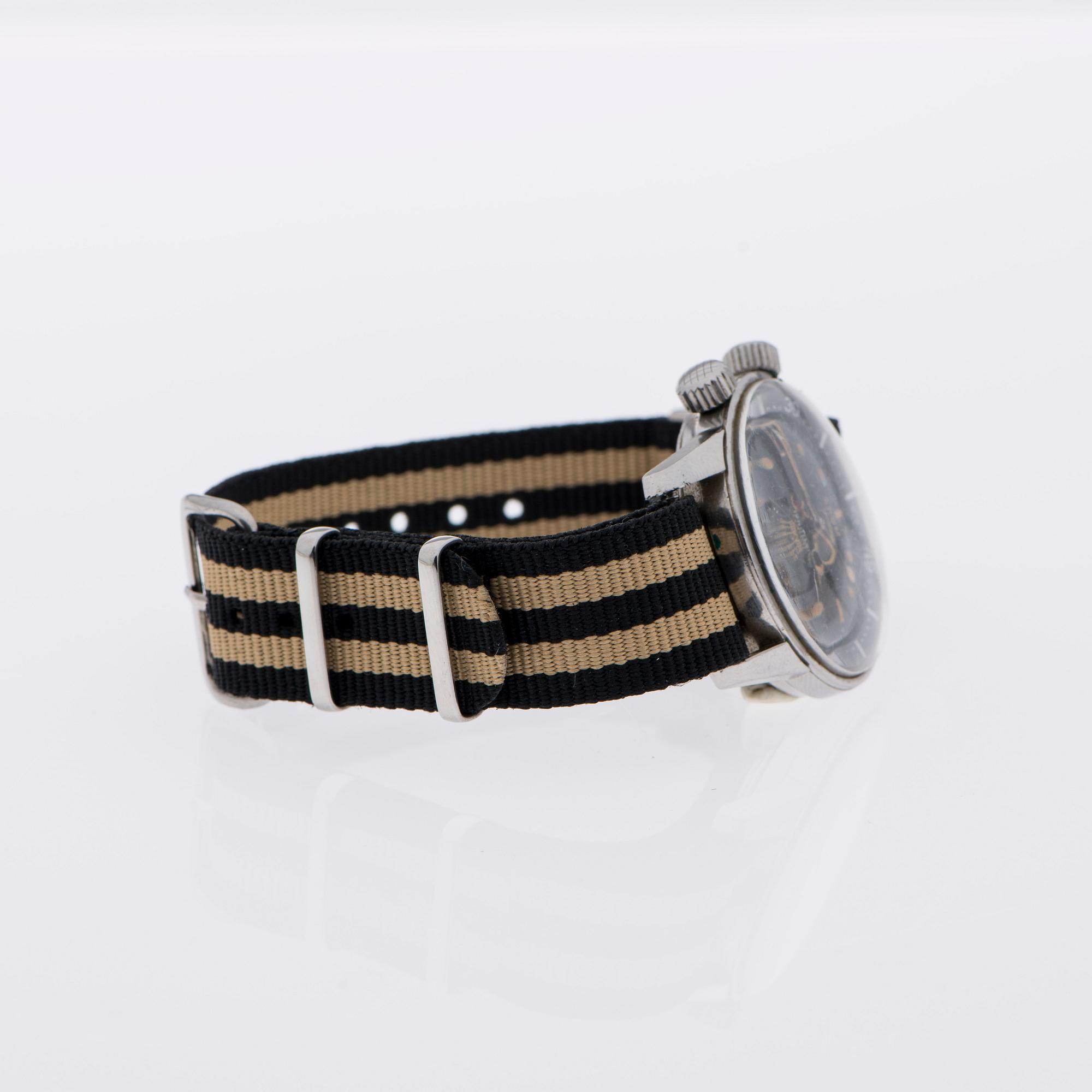 ARMBANDSUR, herr, Supremo National NAVY, stål. 1960-tal.