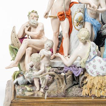 Meissen, Figurgrupp, porslin, "Allegorie der Handel", 1800-tal.