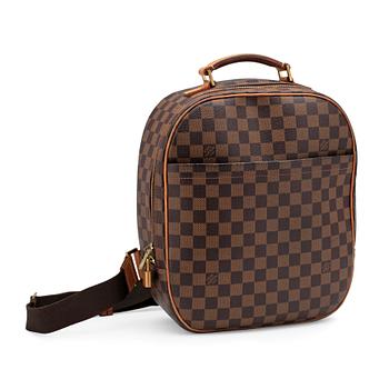 LOUIS VUITTON, a Damier Ebene canvas messenger bag.