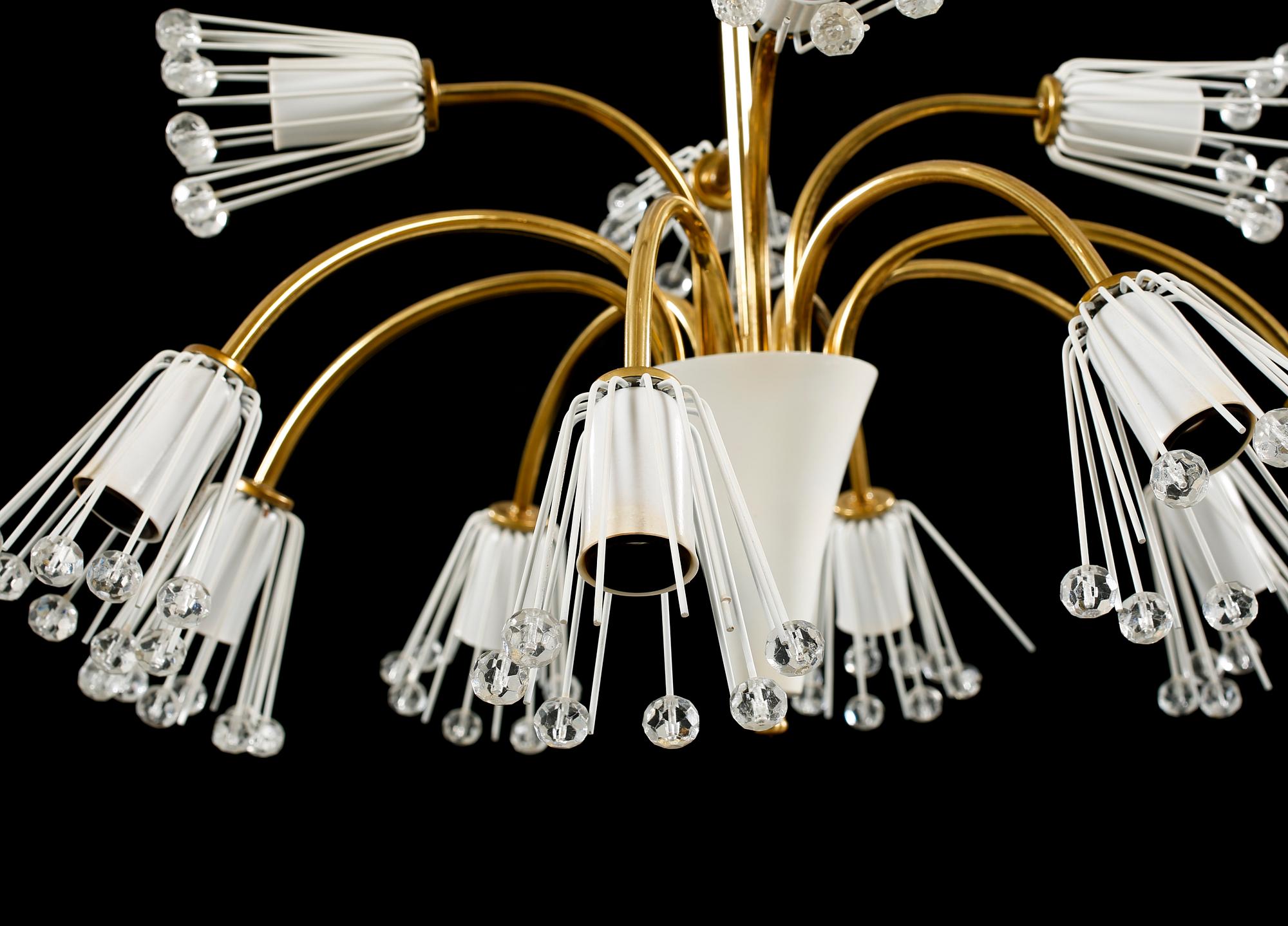 A ceiling lamp and one wall lamp possibly by Emil Stejnar, from the latter half of the 20th century.