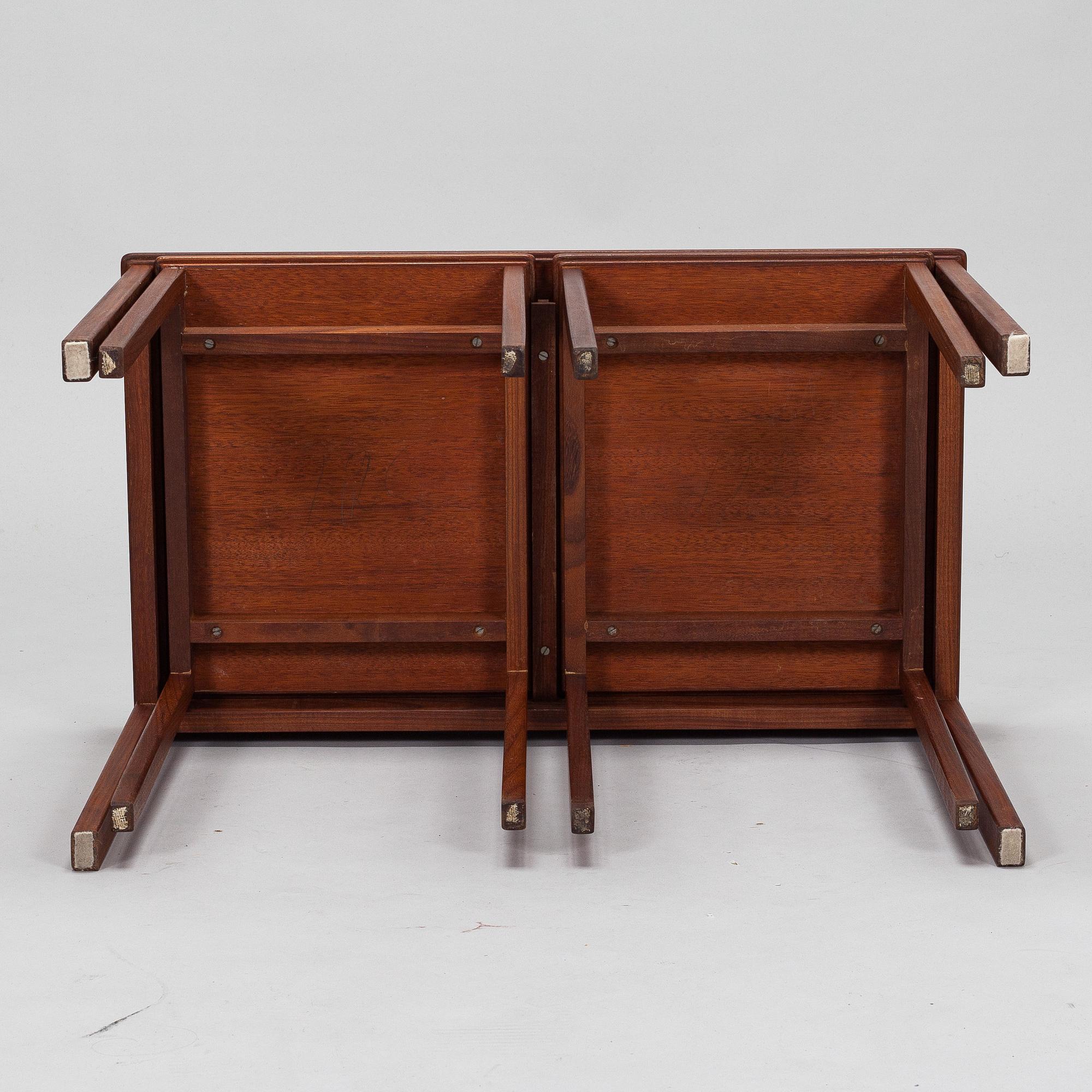 Three part serial table, 1960s.