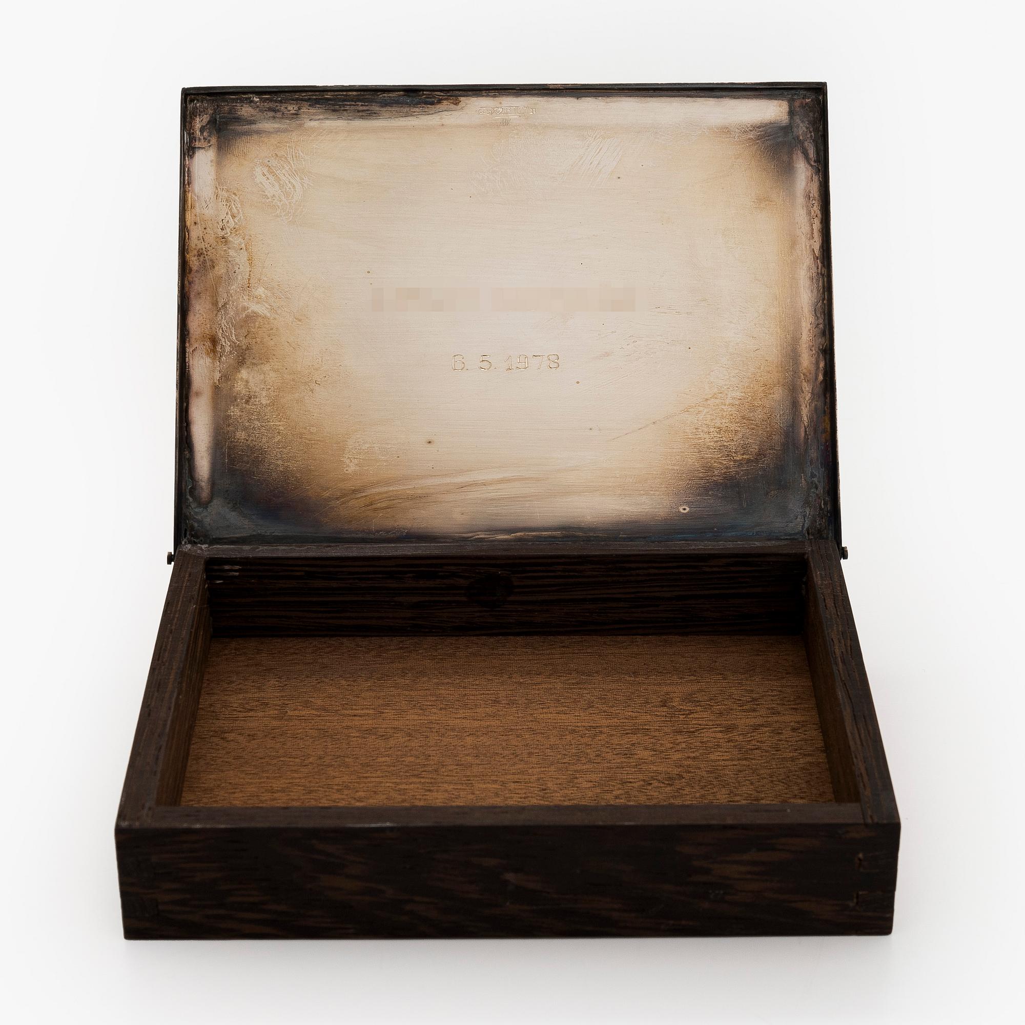 Tapio Wirkkala, A silver lidded box, Kultakeskus, Hämeenlinna 1976.