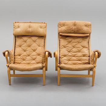 a pair of 'Pernilla' easy chairs by Bruno Mathsson, second half of the 20th century.