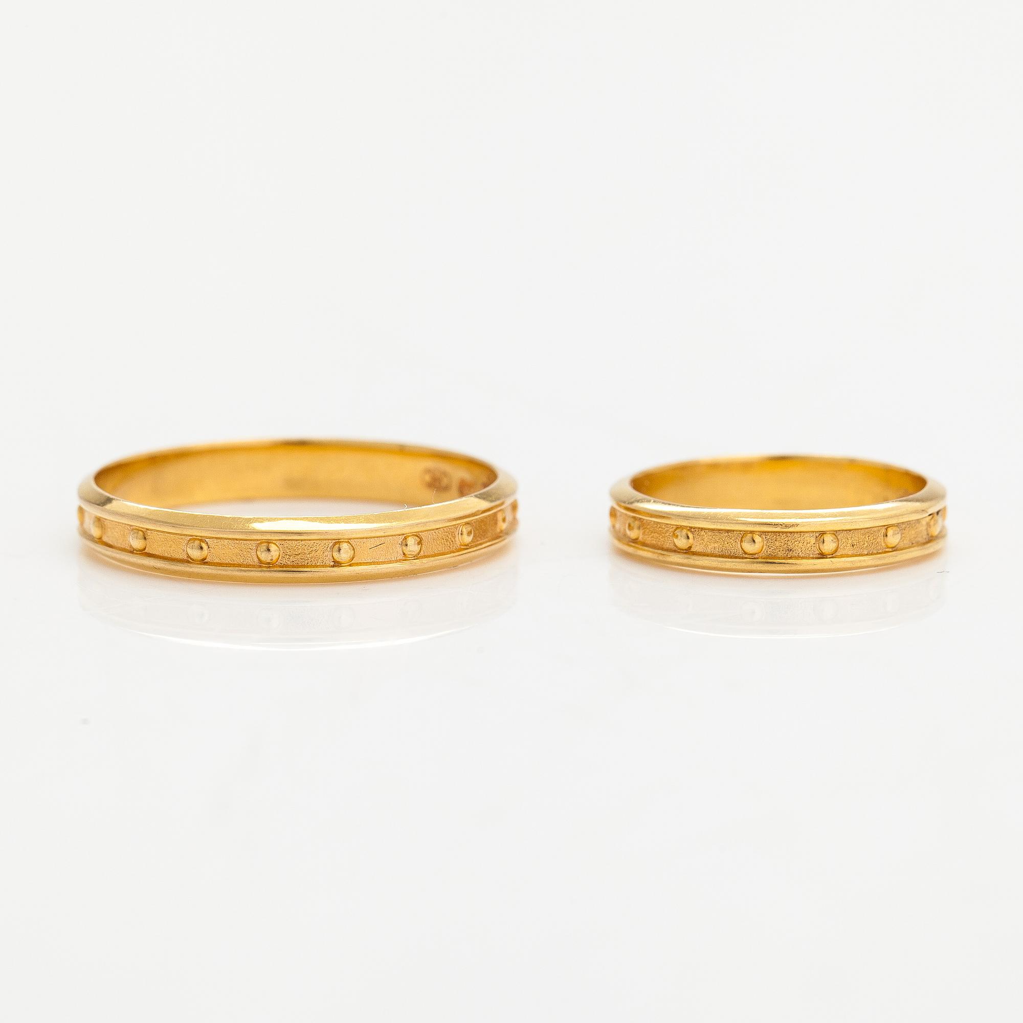 Two Kalevala Koru rings. Kalevala Koru, Helsinki 1967.