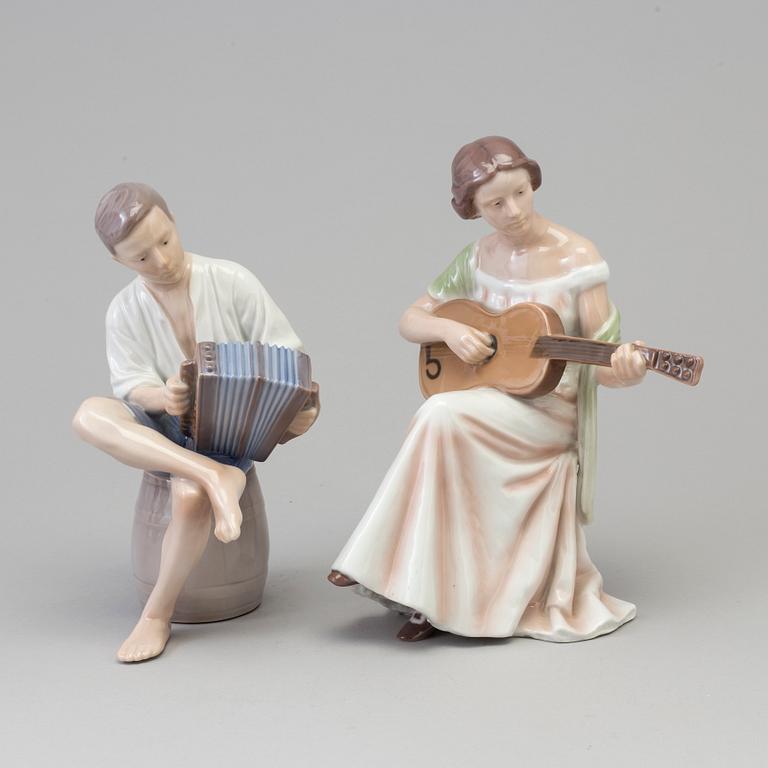 Two Bing & Gröndahl porcelain figure, Denmark, second half of the 20th century.