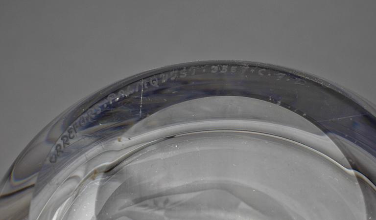 VAS, glas, Sven Palmqvist, Orrefors, 1900-talets mitt.
