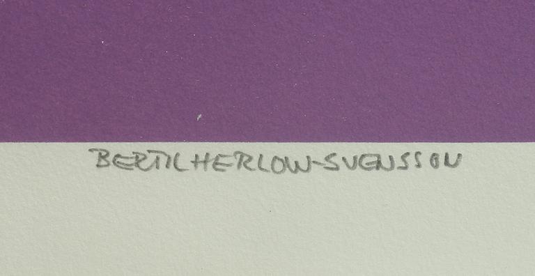 BERTIL HERLOW SVENSSON, litografi, sign o E.A.