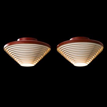 ALVAR AALTO, A 'A605' ceiling lamp, a pair, for Valaistustyö.