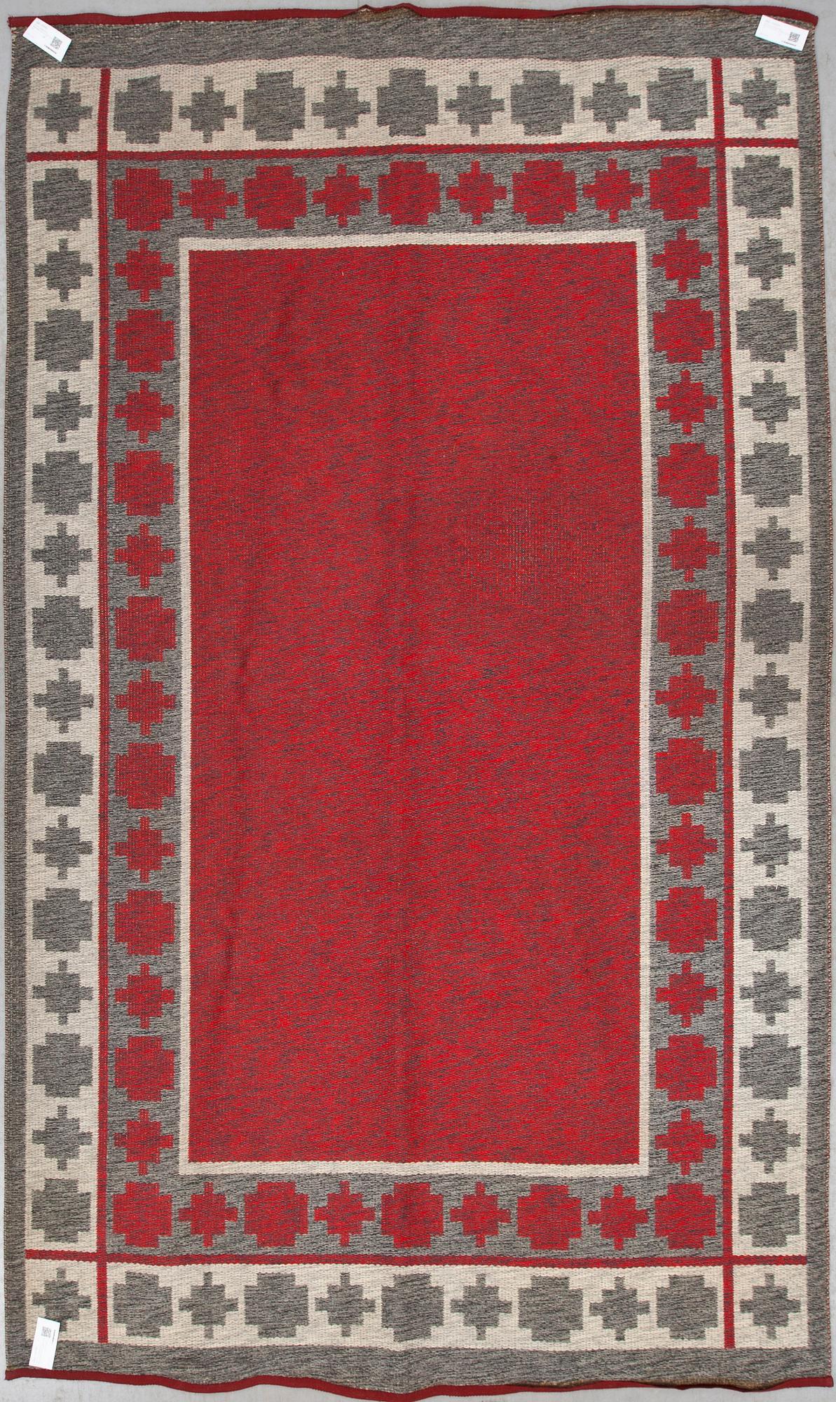MATTA, dubbelvävd, 1900-talets mitt. Ca 296 X 175 cm.