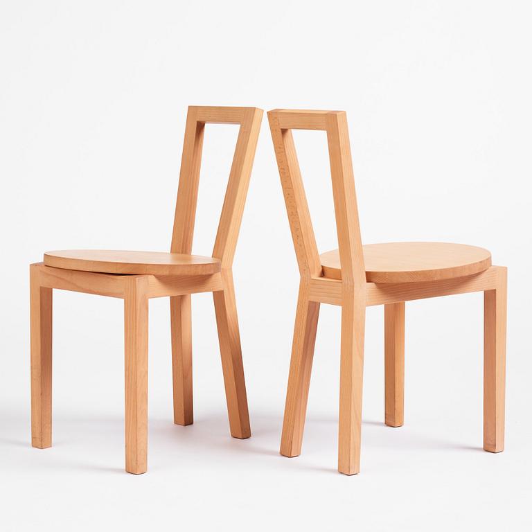 Navet, stolar, sex stycken, "Navet Chair", Stockholm 2019.