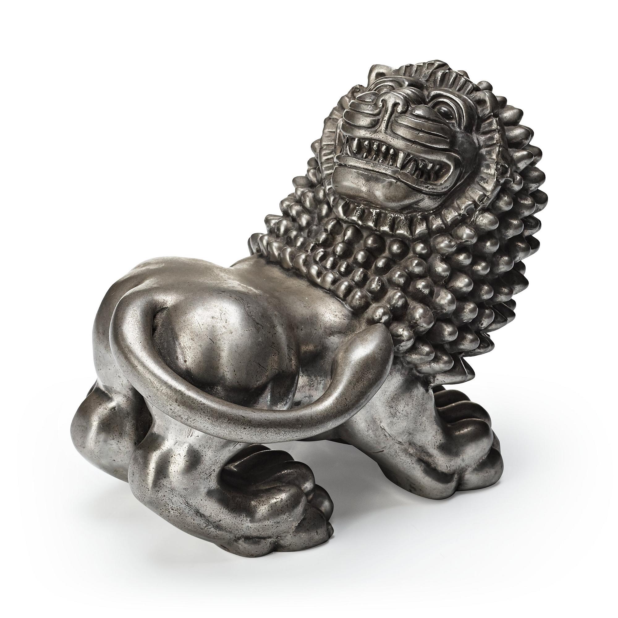 Anna Petrus, a pewter sculpture of a lion, Svenskt Tenn, Stockholm 1946.