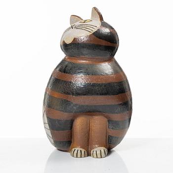 Lisa Larson, a 'Maxikatt' stoneware sculpture, from the series 'Stora Zoo', Gustavsberg.