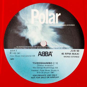 Vinylskiva, ABBA, "Hovas vittne", 1981.