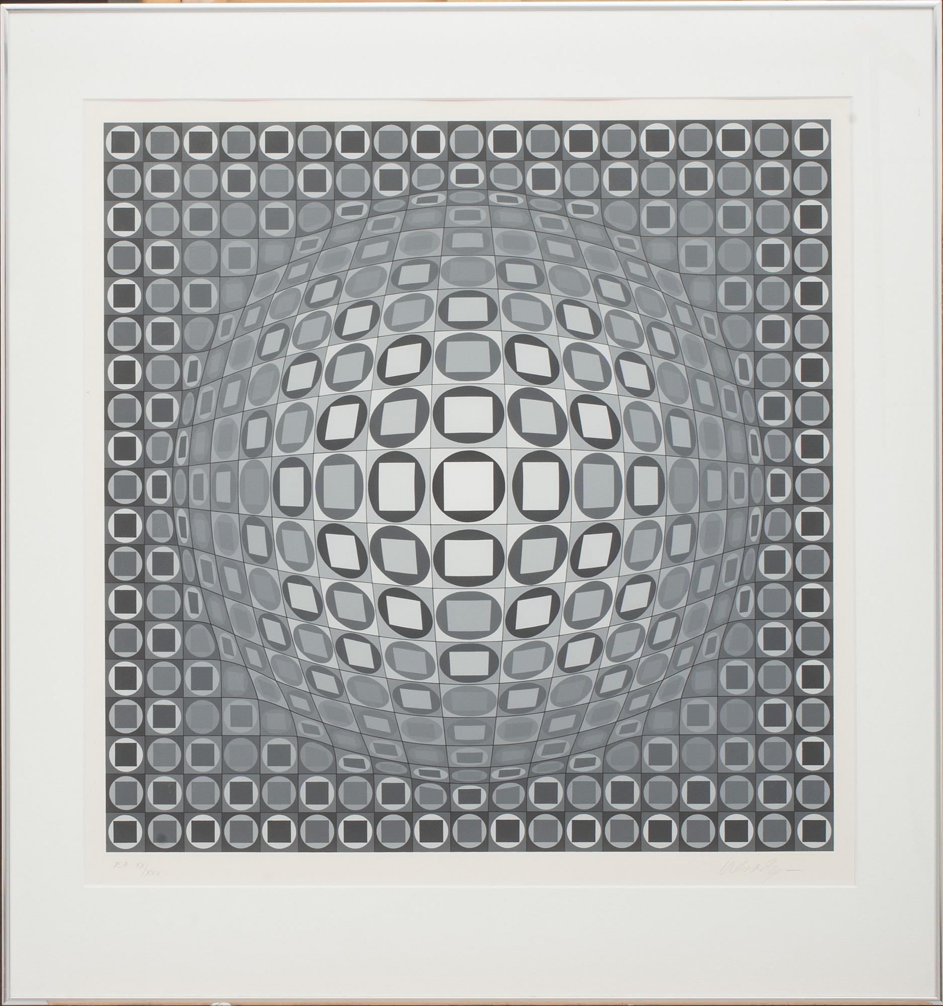 VICTOR VASARELY, färgserigrafi. Signerad och numrerad EA XX/XXV.