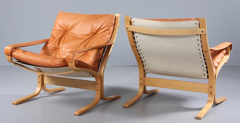 FÅTÖLJER, ett par, Westnofa Furniture, Norge, 1900-talets sista kvartal.