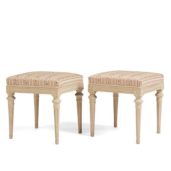 A pair of Gustavian stools by E Öhrmark.