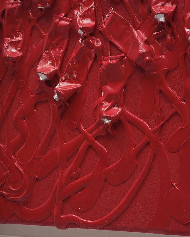 Arman (Armand Pierre Fernandez), "Monochrome accumulation no 5007".