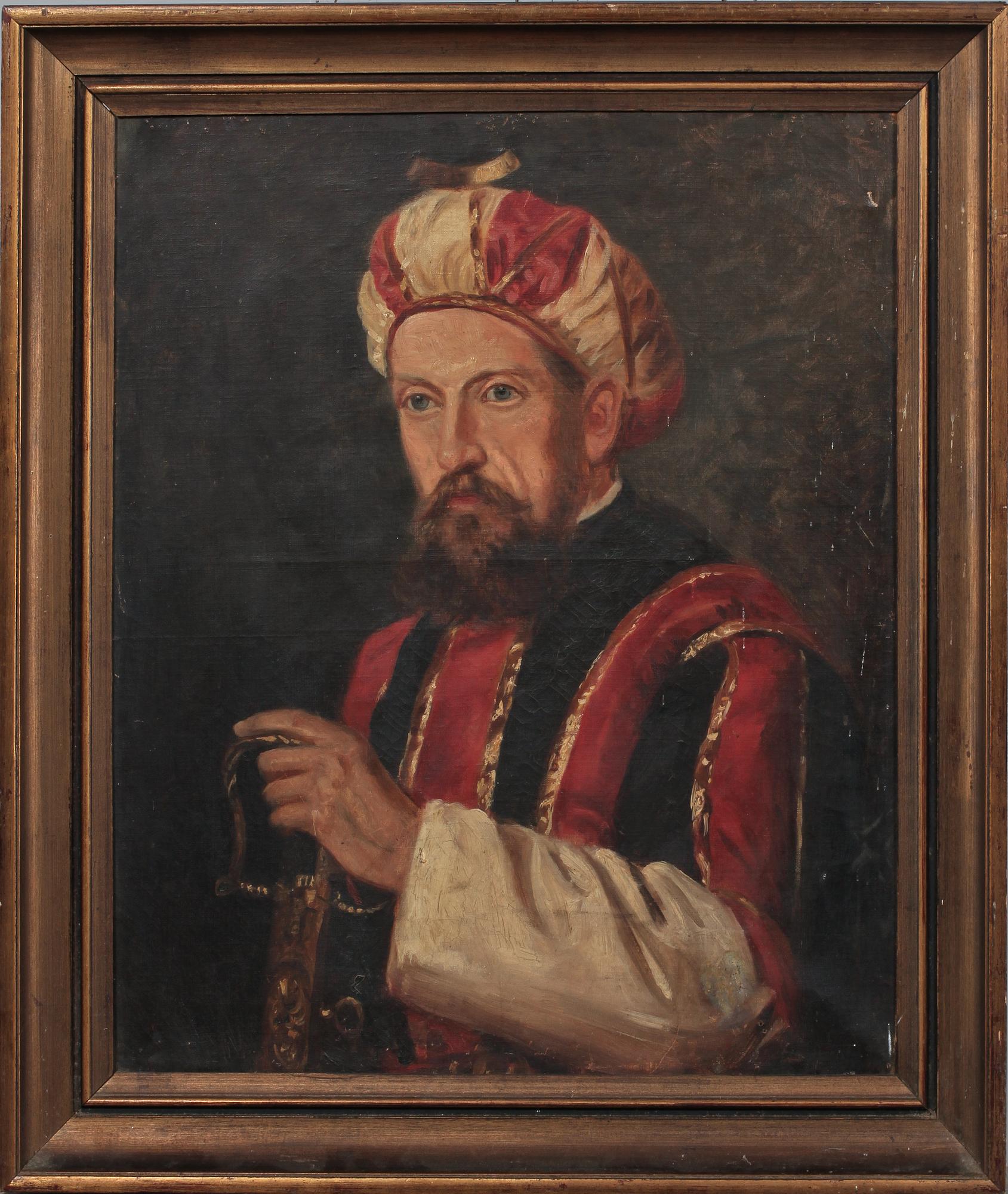 OKÄND KONSTNÄR, olja på duk, 1800-tal.