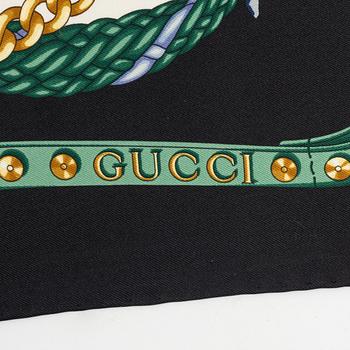 Gucci, a twill silk 'Oshibana' scarf.