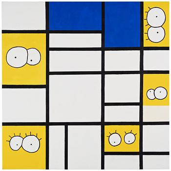 356. Allen Grubesic, "Composition in Yellow and Blue".