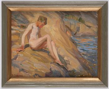 Vilhelm Holmgren, At the swimming cliffs, Bohuslän.