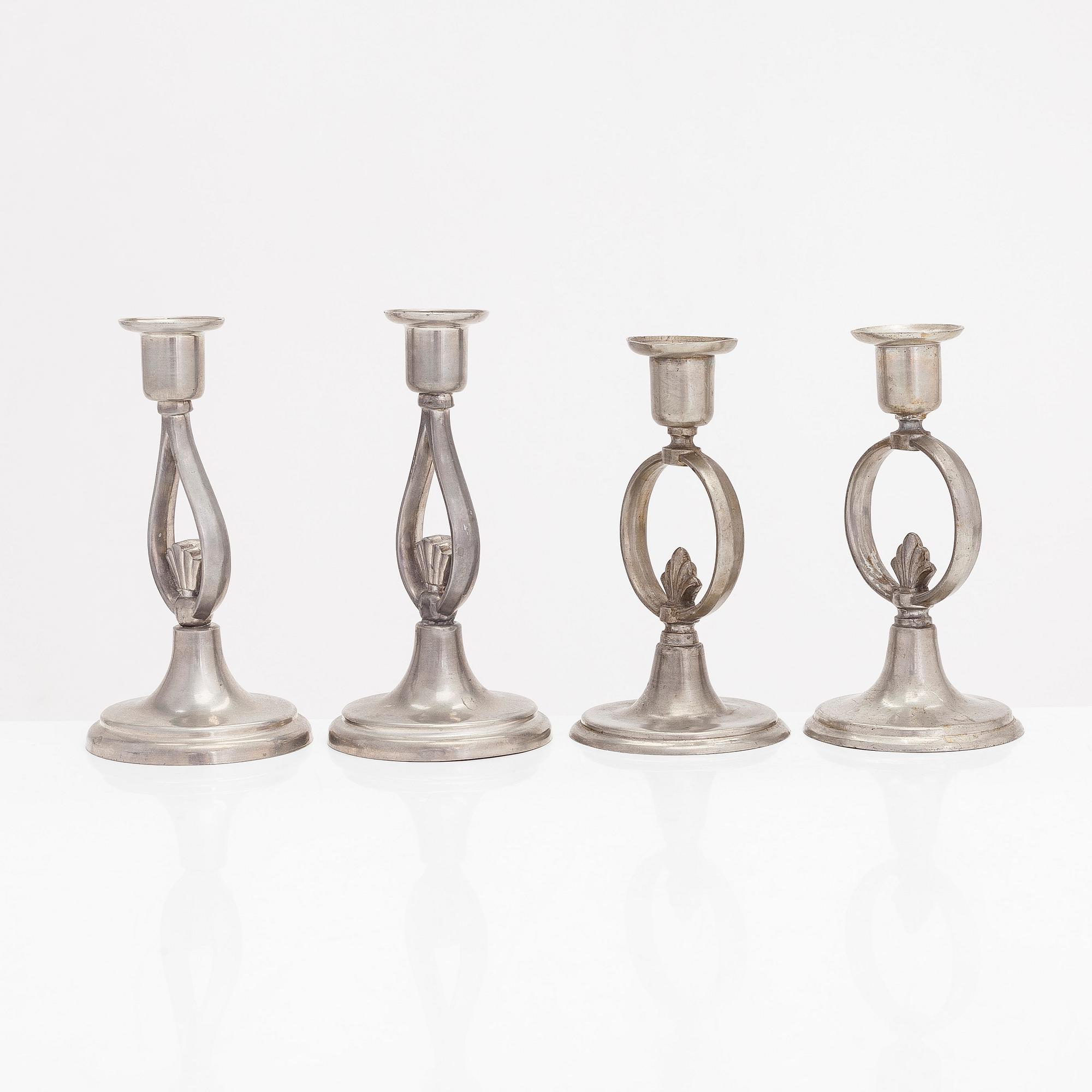 Paavo Tynell, A set of four  1920/30's '8022' and '8023' candlesticks for Taito.