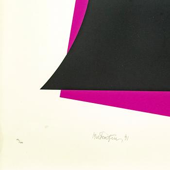 Richard Mortensen,  färgserigrafi, 1991, signerad och numrerad 13/100.