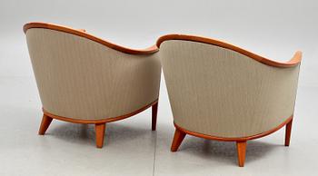 FÅTÖLJER, ett par, Bröderna Andersson, Ekenässjön, formgivna 1950-tal.