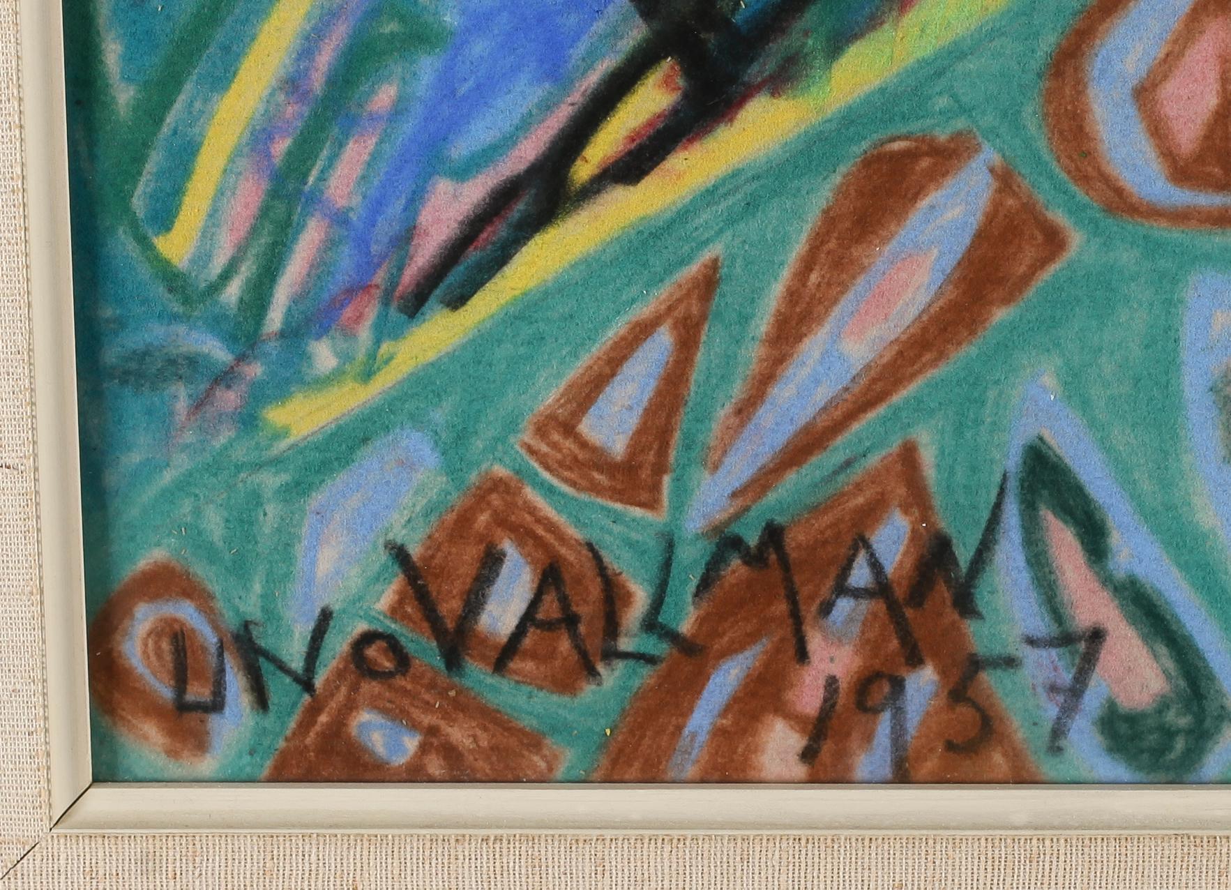 UNO VALLMAN, pastell, signerad och daterad 1957.