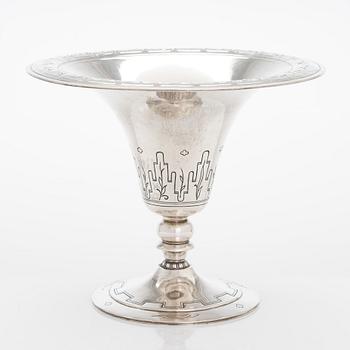 A silver vase, mark of oy Taito ab,  Helsinki, Finland 1928.