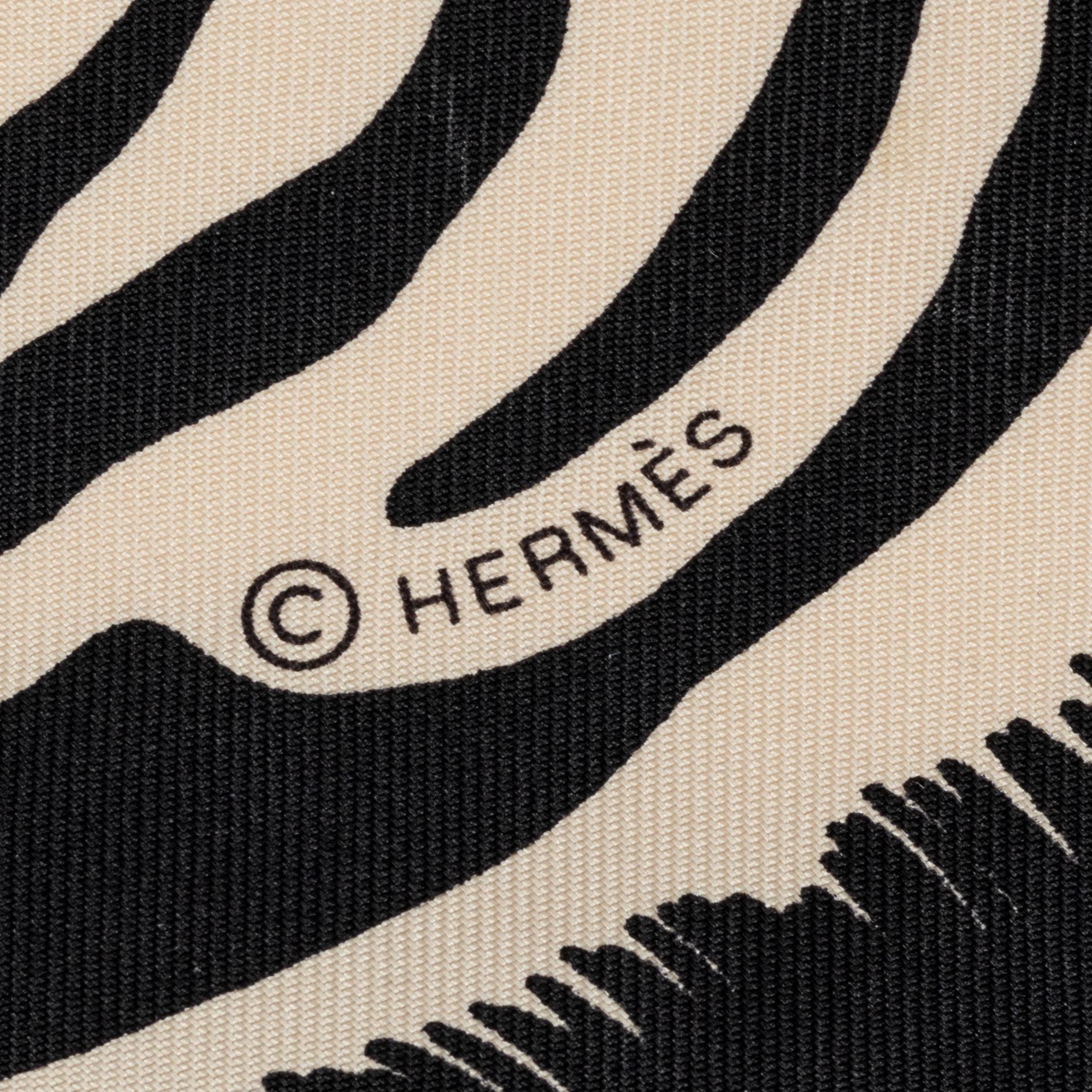Hermès, a twill silk 'Zebra Pegasus' scarf.