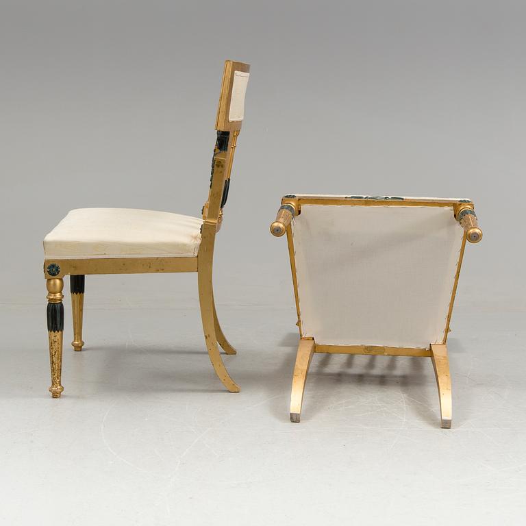 A set of four chairs by Nordiska Kompaniets, first half of the 20th century.