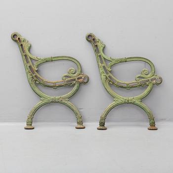 A pair of ends for a garden sofa by Skoglund & Olson Gefle.