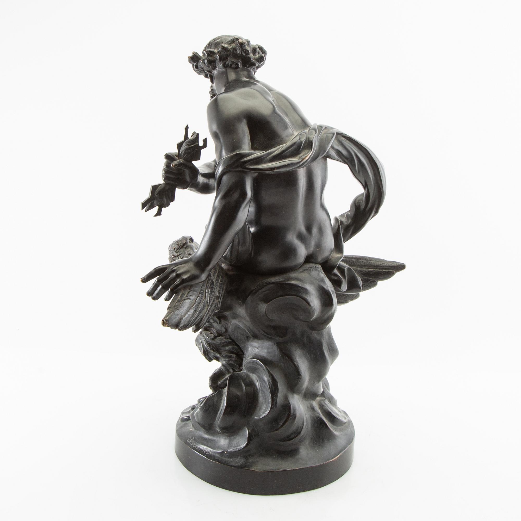 Okänd konstnär 1800/1900-tal, skulptur Jupiter med örn.