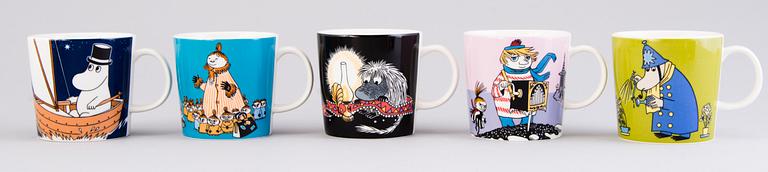 MUUMIMUKEJA, 25 kpl, posliina, Moomin Characters, Arabia 1996-2018.
