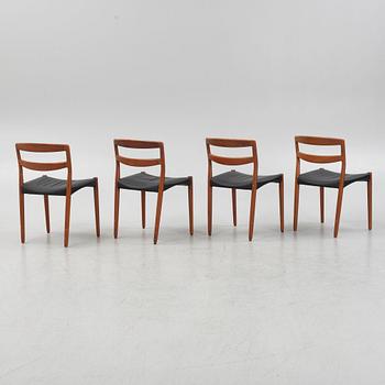 Bender Madsen & Ejner Larsen, a set of four chairs, Willy Beck, Denmark, 1960's.