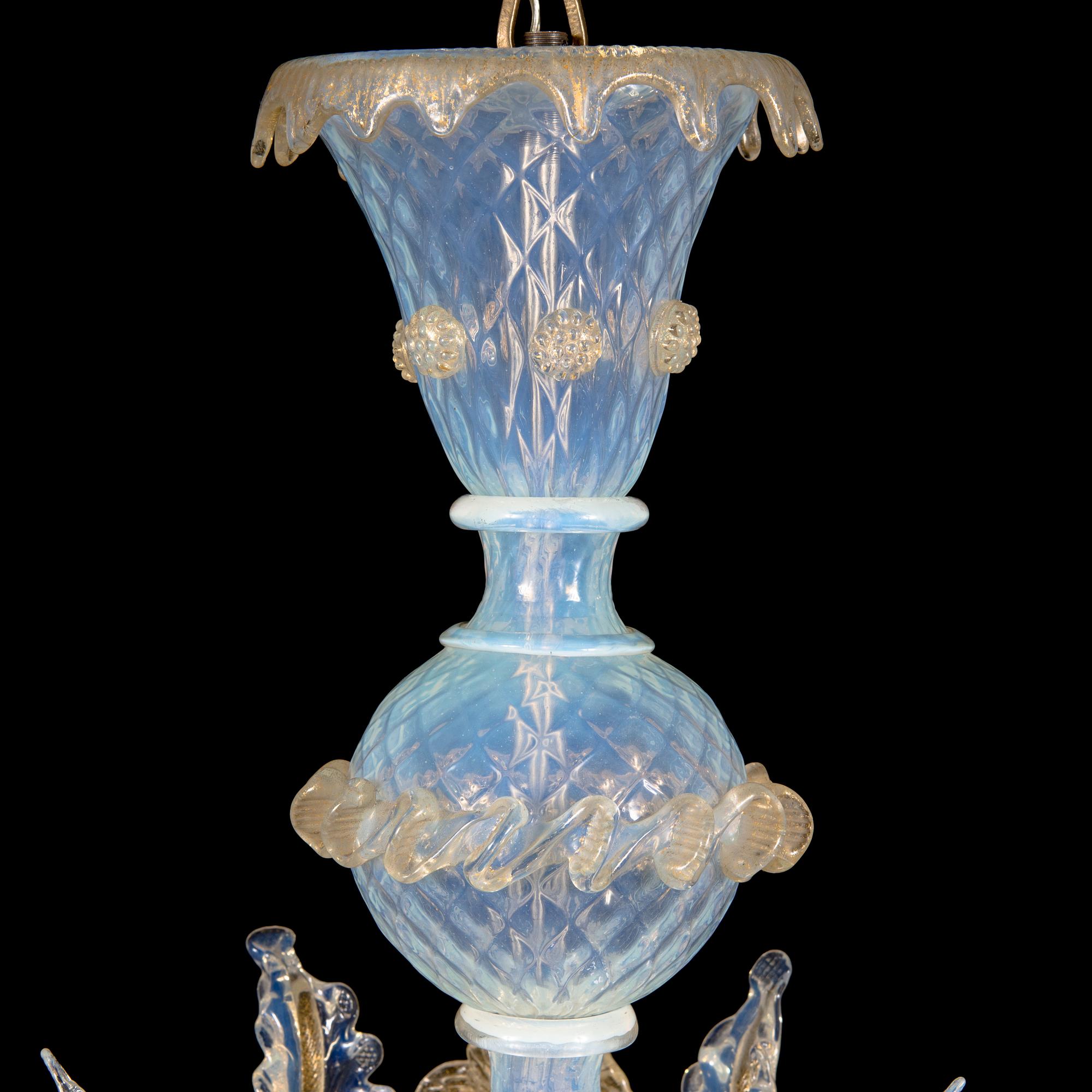 A mid-20th-century Murano glass chandelier.