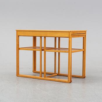 Carl Malmsten, a nest of three birch tables, 'Släden', Åfors Möbelfabriks AB.