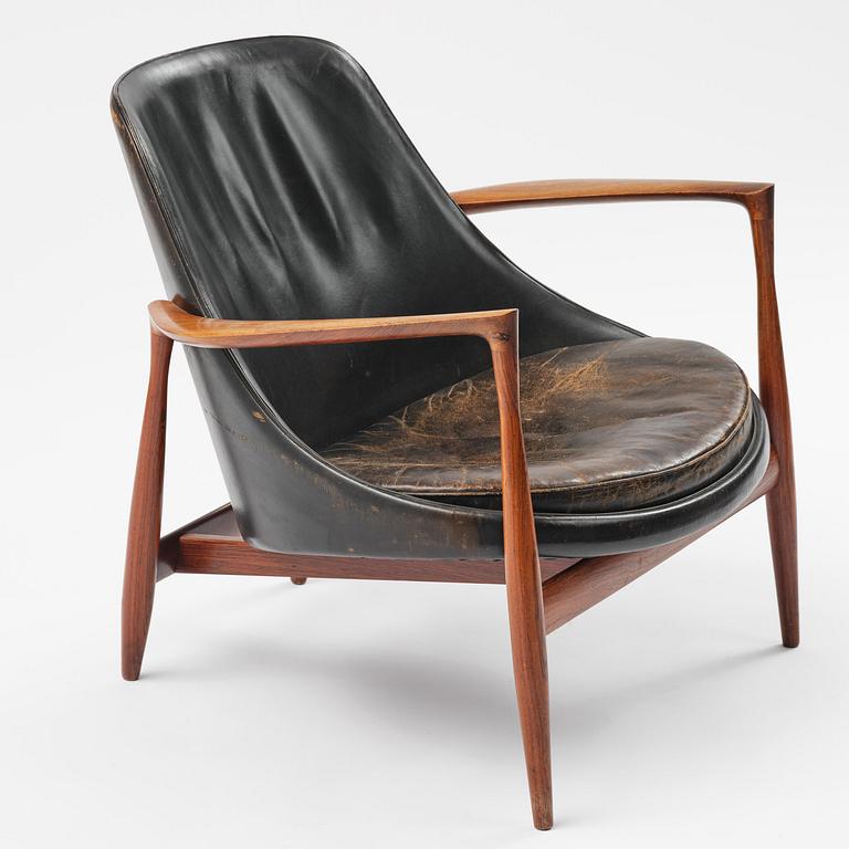 Ib Kofod-Larsen, a rosewood "Elizabeth" easy chair, cabinetmakers Christensen & Larsen, Denmark, 1950s-60s.