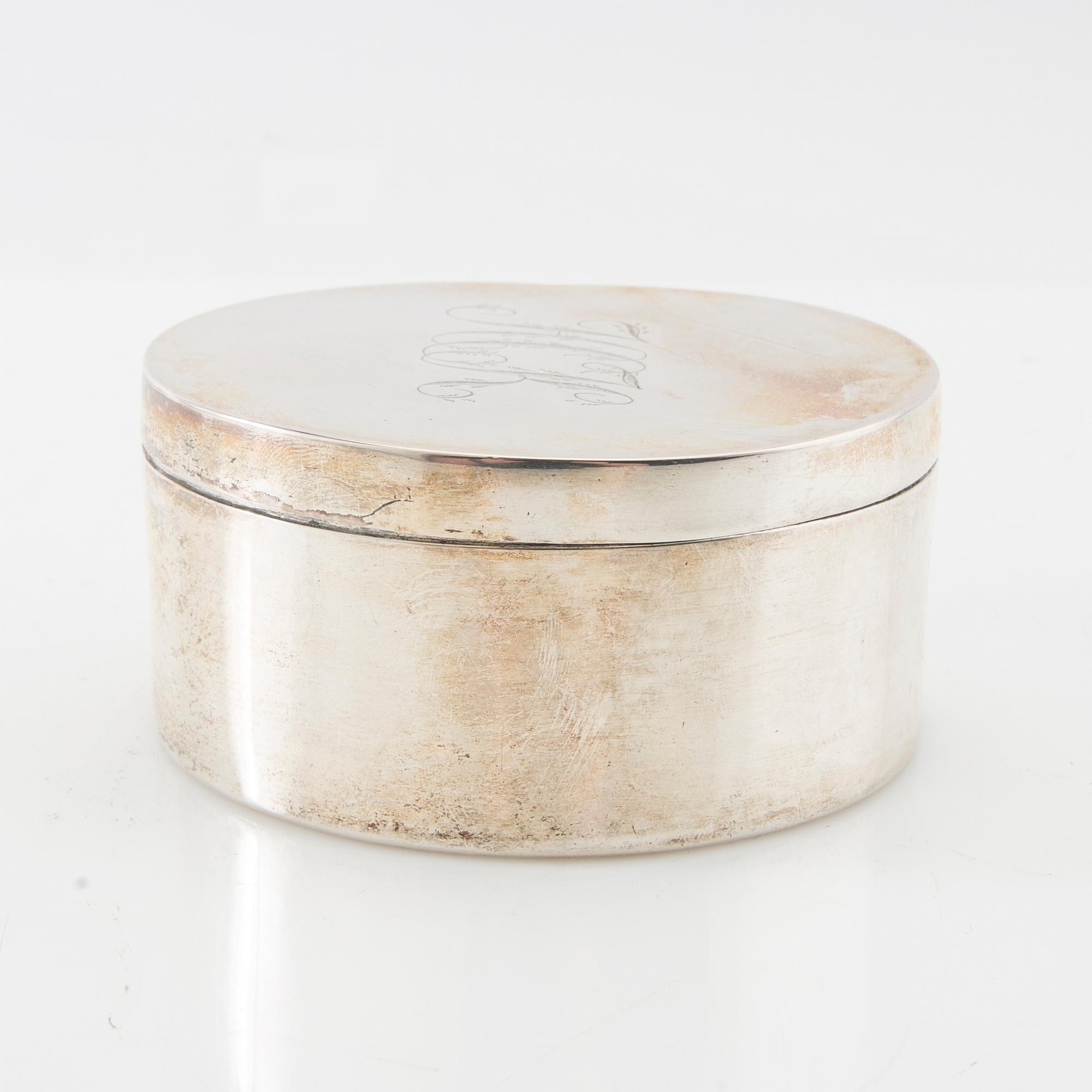Gustaf Hagström snuffbox with lid silver Stockholm 1803.