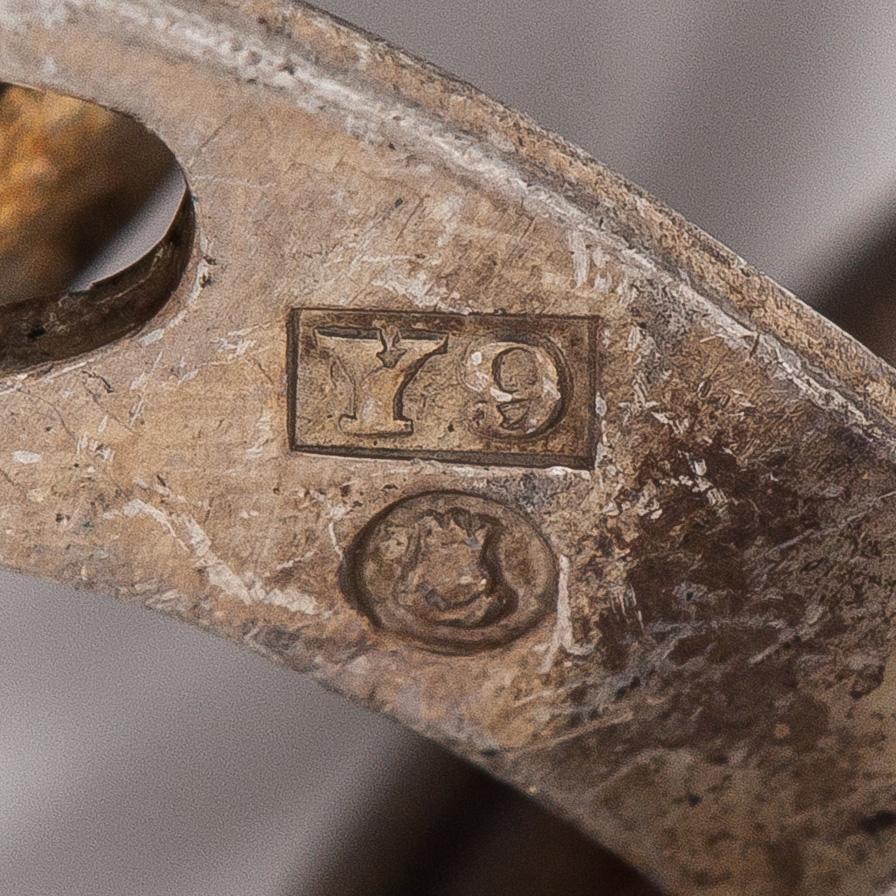 Manschettknappar, 4 par, silver, Finland och Sverige.